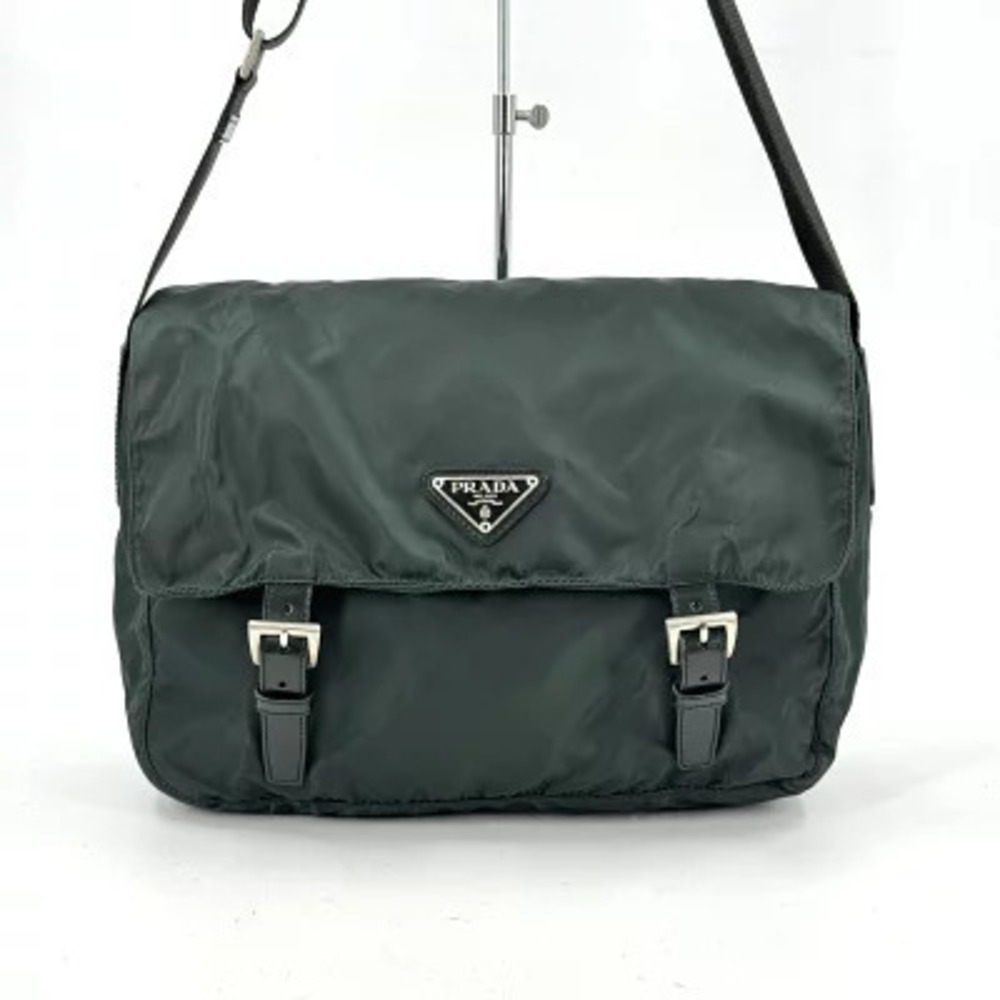 Prada Milano Tessuto Shoulder Bag Green